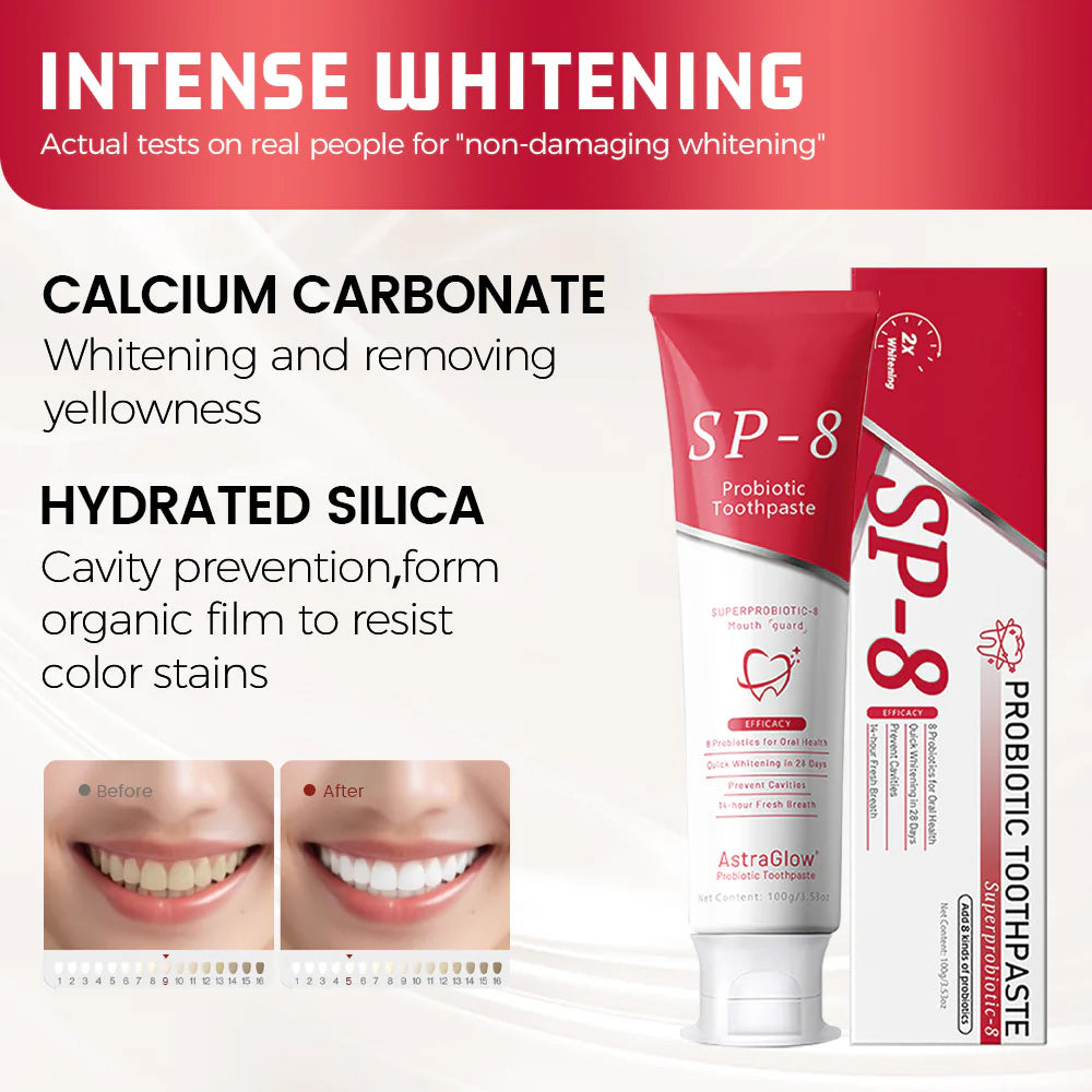 🕒SP-8 Hydroxyapatite and Probiotic Whitening Toothpaste