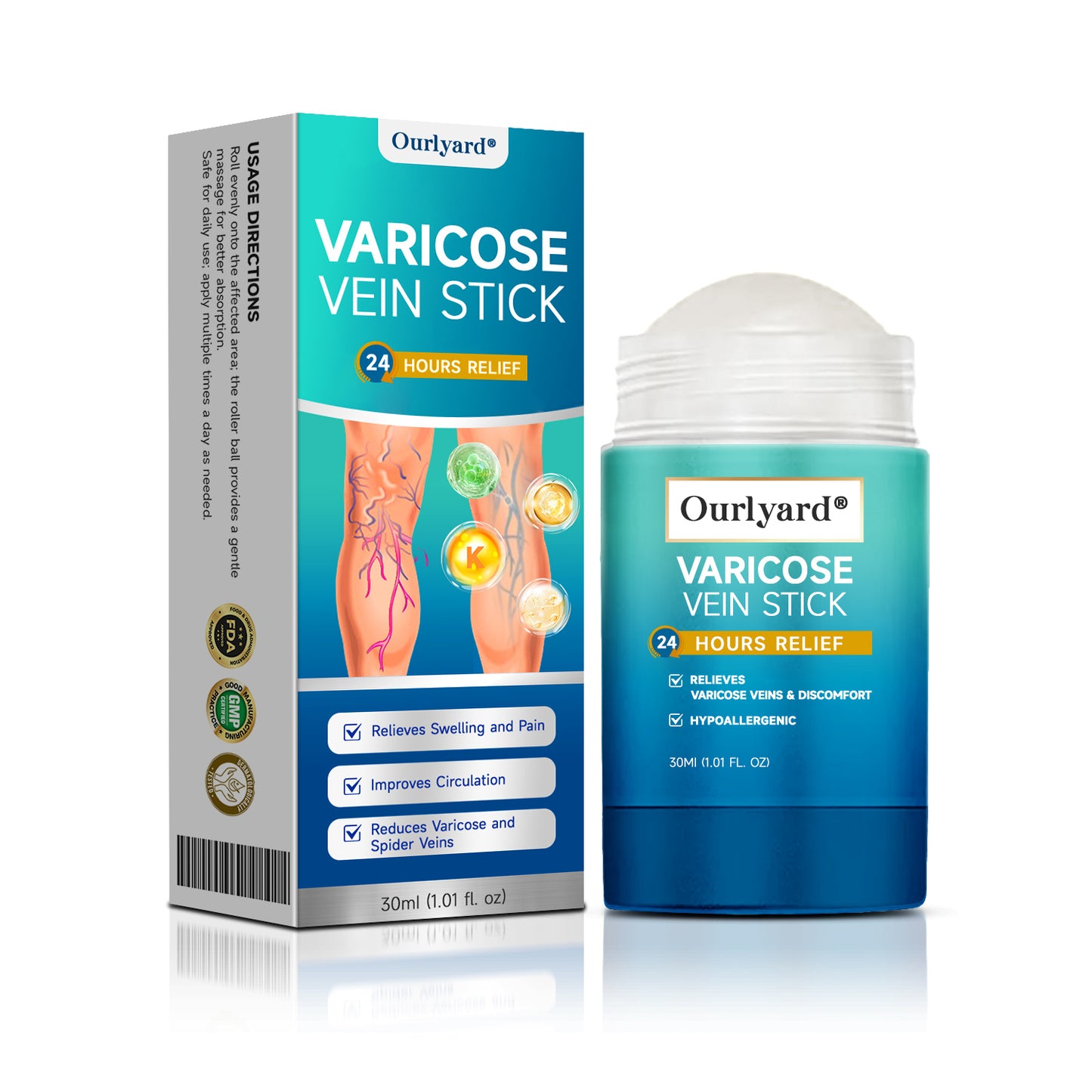 🧖‍♀️Targets Varicose Veins, Spider Veins, Leg Swelling, and Leg Fatigue. Ourlyard® Varicose Vein Stick Delivers Incredible Relief. Don't Miss 30% Off Today!