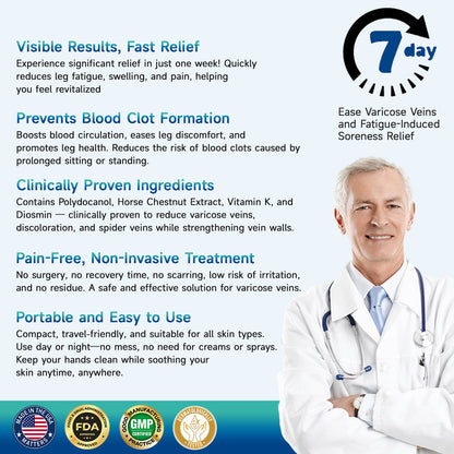 🧖‍♀️Targets Varicose Veins, Spider Veins, Leg Swelling, and Leg Fatigue. Ourlyard® Varicose Vein Stick Delivers Incredible Relief. Don't Miss 30% Off Today!
