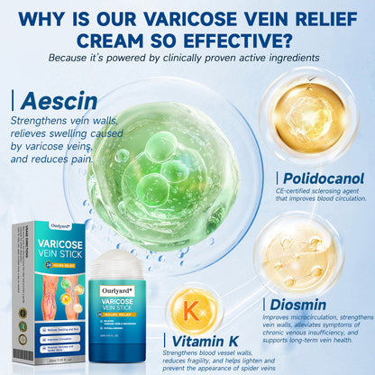🧖‍♀️Targets Varicose Veins, Spider Veins, Leg Swelling, and Leg Fatigue. Ourlyard® Varicose Vein Stick Delivers Incredible Relief. Don't Miss 30% Off Today!