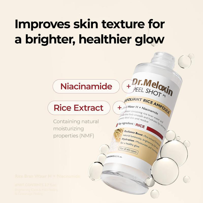 🕒PeelShot Glow Rice Ampoule Duo