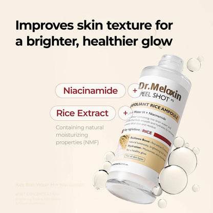 🕒PeelShot Glow Rice Ampoule Duo