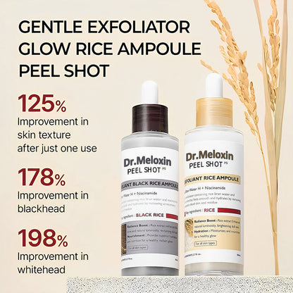 🕒PeelShot Glow Rice Ampoule Duo