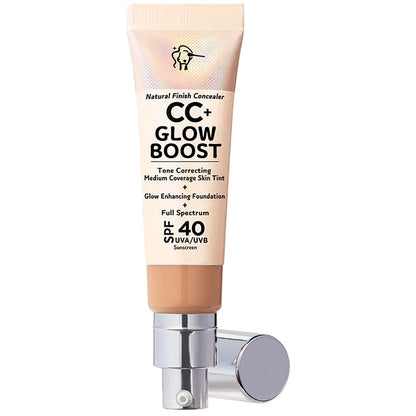 🕒Only 3 Hours Left🕒60% OFF!CC+ NudeGlow Foundation SPF40 – Flawless Base + Sunscreen + Niacinamide – FREE Luxe Brush!