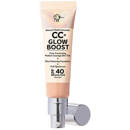 🕒Only 3 Hours Left🕒60% OFF!CC+ NudeGlow Foundation SPF40 – Flawless Base + Sunscreen + Niacinamide – FREE Luxe Brush!