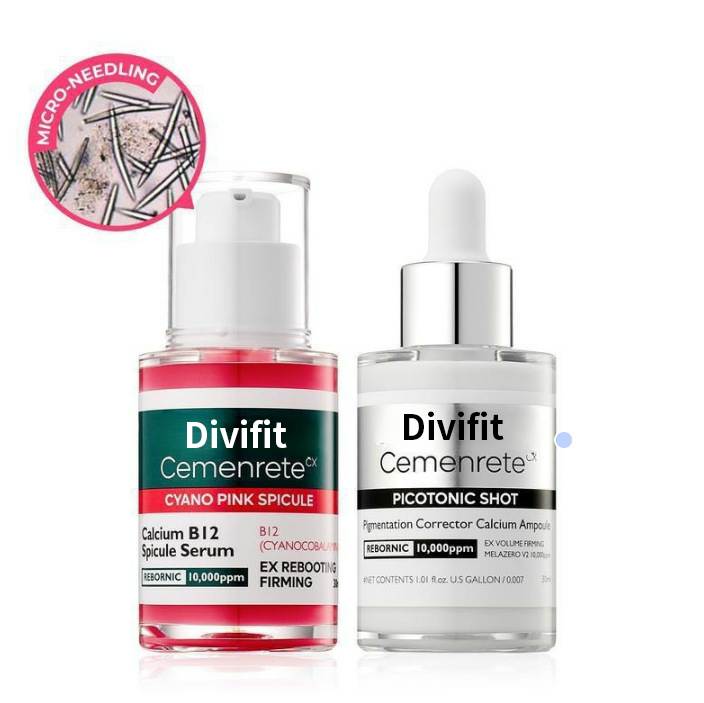 [Divifit]🕒Lumi Pore & Spot Care Duo | Shrinks Pores & Fades Blemish Marks | Cyano Pink Spicule Serum + Picotonic Shot Ampoule  [🕒Limited Time Offer]